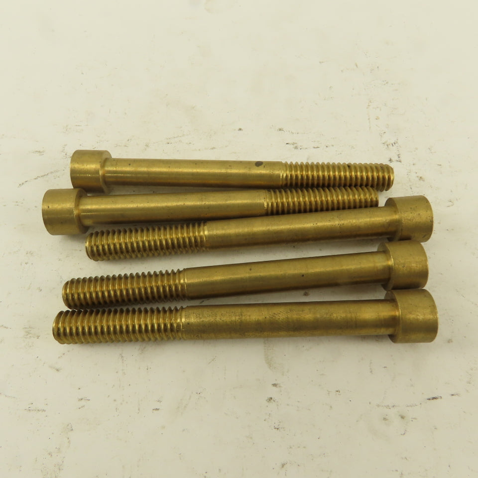 5/16-18 x 3" Brass Socket Head Cap Screw SHCS Lot Of 5
