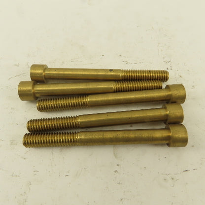 5/16-18 x 3" Brass Socket Head Cap Screw SHCS Lot Of 5