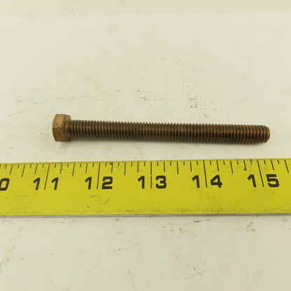 3/8-16 x 4" Silicone Bronze #651 Full Thread Hex Head Bolt