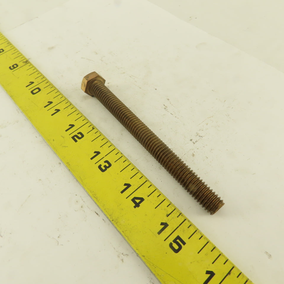 3/8-16 x 4" Silicone Bronze #651 Full Thread Hex Head Bolt