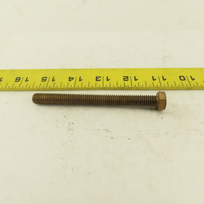 3/8-16 x 4" Silicone Bronze #651 Full Thread Hex Head Bolt