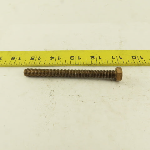 3/8-16 x 4" Silicone Bronze #651 Full Thread Hex Head Bolt