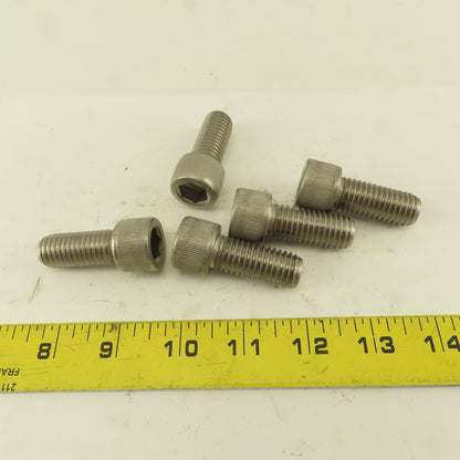 5/8-11 x 2" Stainless Steel Socket Head Cap Screw SHCS Lot Of 5