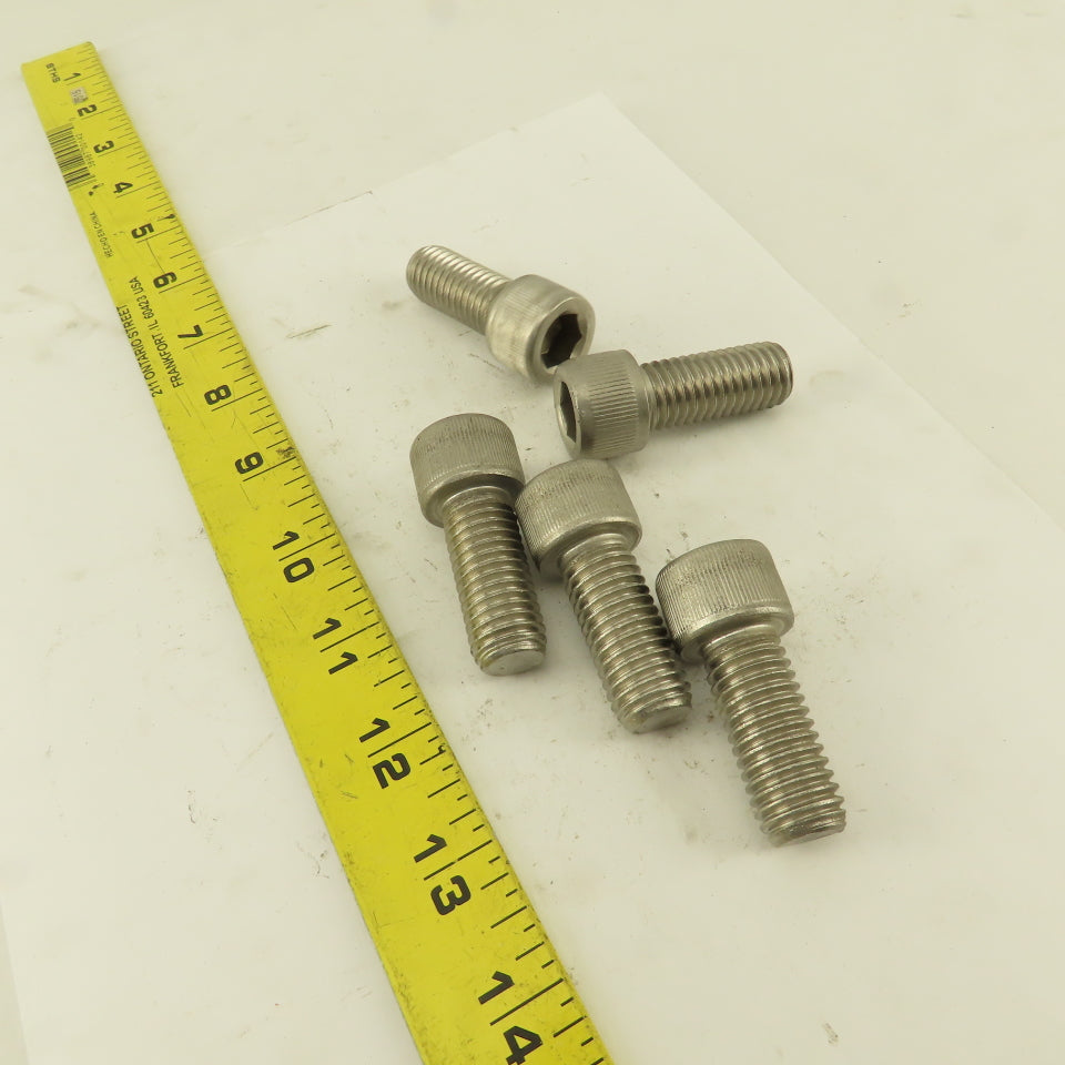 5/8-11 x 2" Stainless Steel Socket Head Cap Screw SHCS Lot Of 5