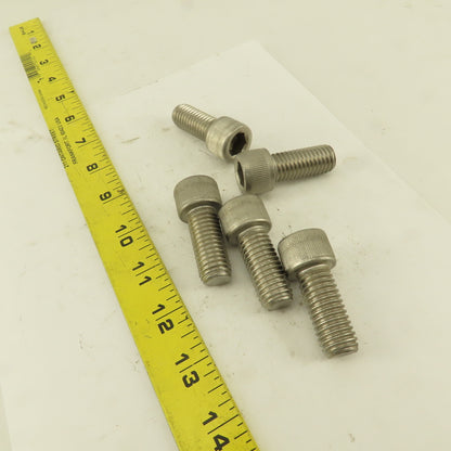 5/8-11 x 2" Stainless Steel Socket Head Cap Screw SHCS Lot Of 5