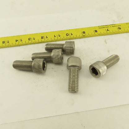 5/8-11 x 2" Stainless Steel Socket Head Cap Screw SHCS Lot Of 5