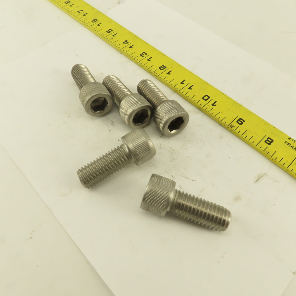 5/8-11 x 2" Stainless Steel Socket Head Cap Screw SHCS Lot Of 5