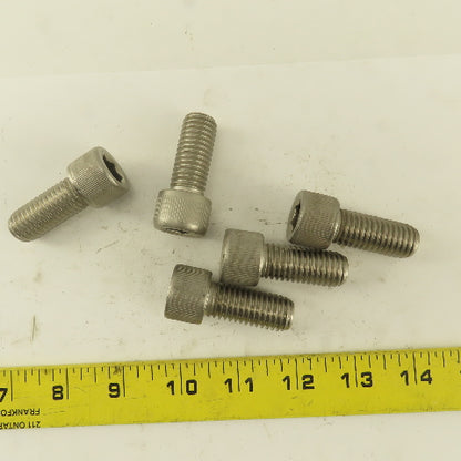 5/8-11 x 2" Stainless Steel Socket Head Cap Screw SHCS Lot Of 5