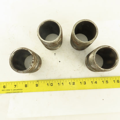1-1/2" NPT x 2-1/2" Schedule 80 Black Steel Welded Pipe Nipple Lot of 4
