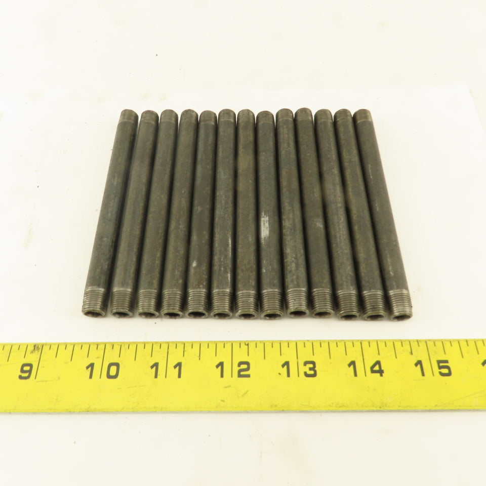 1/8" x 4-1/2" Schedule 40 Steel Welded Black Pipe Nipple Lot of 13
