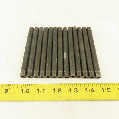 1/8" x 4-1/2" Schedule 40 Steel Welded Black Pipe Nipple Lot of 13