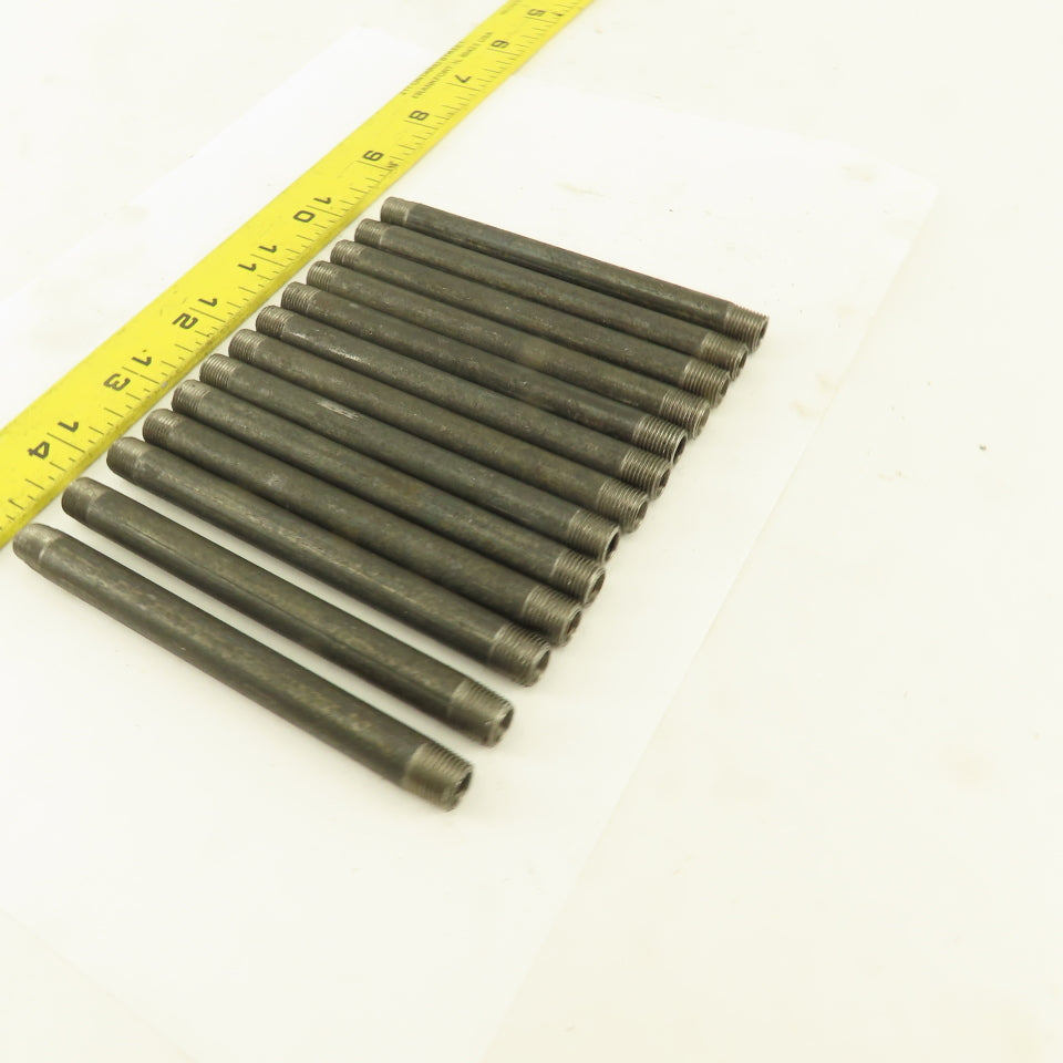 1/8" x 4-1/2" Schedule 40 Steel Welded Black Pipe Nipple Lot of 13