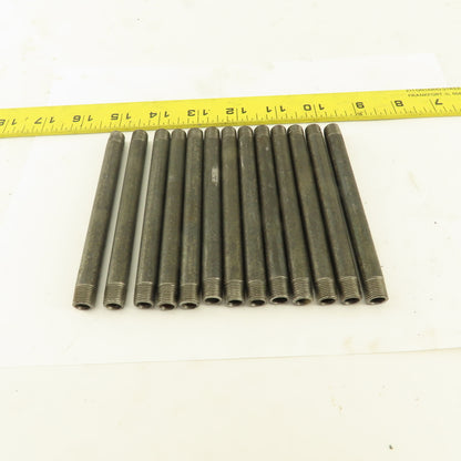 1/8" x 4-1/2" Schedule 40 Steel Welded Black Pipe Nipple Lot of 13