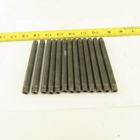 1/8" x 4-1/2" Schedule 40 Steel Welded Black Pipe Nipple Lot of 13