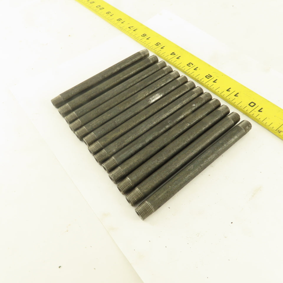 1/8" x 4-1/2" Schedule 40 Steel Welded Black Pipe Nipple Lot of 13