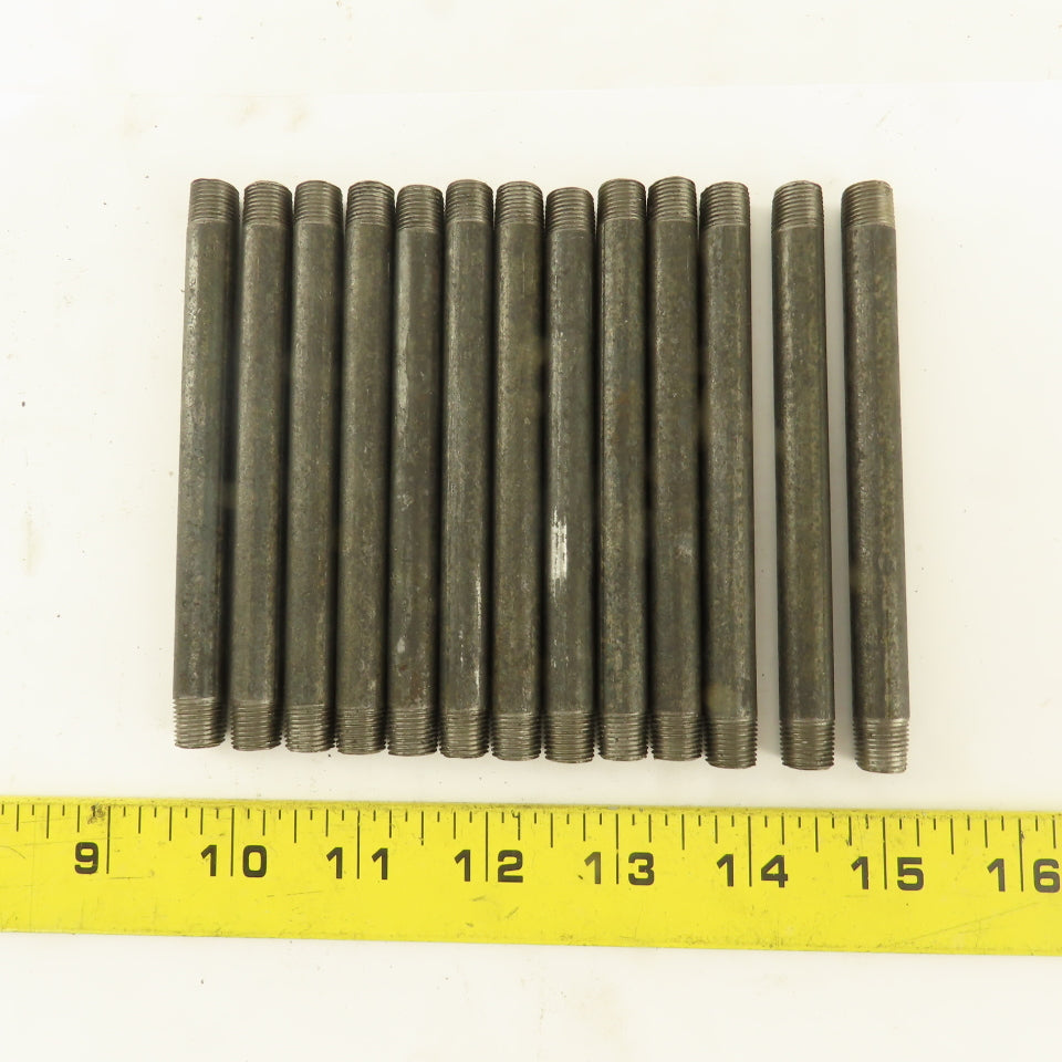 1/8" x 4-1/2" Schedule 40 Steel Welded Black Pipe Nipple Lot of 13