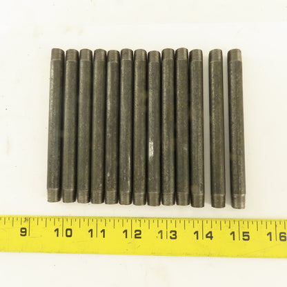 1/8" x 4-1/2" Schedule 40 Steel Welded Black Pipe Nipple Lot of 13