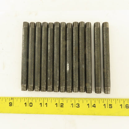 1/8" x 4-1/2" Schedule 40 Steel Welded Black Pipe Nipple Lot of 13