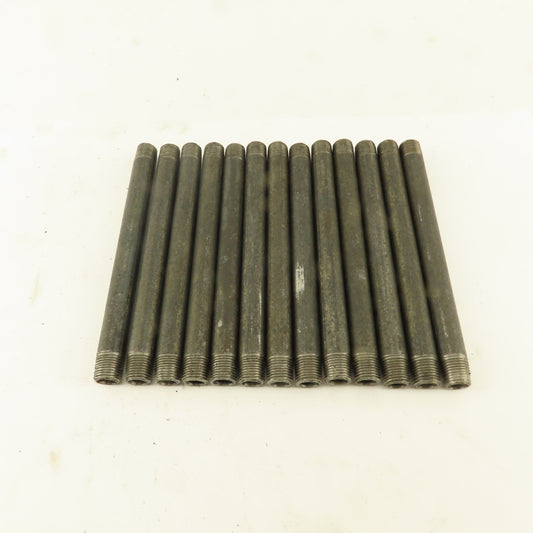 1/8" x 4-1/2" Schedule 40 Steel Welded Black Pipe Nipple Lot of 13