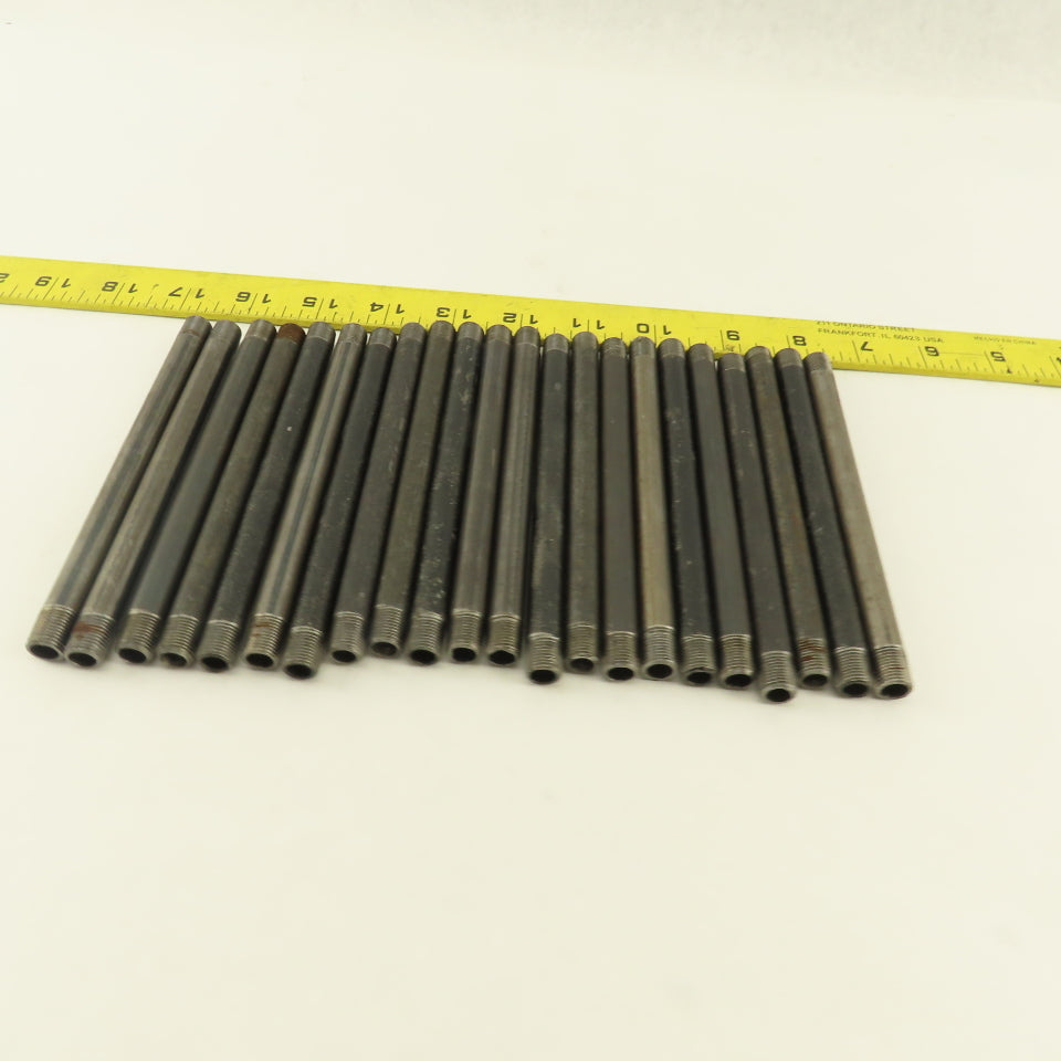 1/8" x 5-1/2" Schedule 40 Steel Welded Black Pipe Nipple Lot of 22
