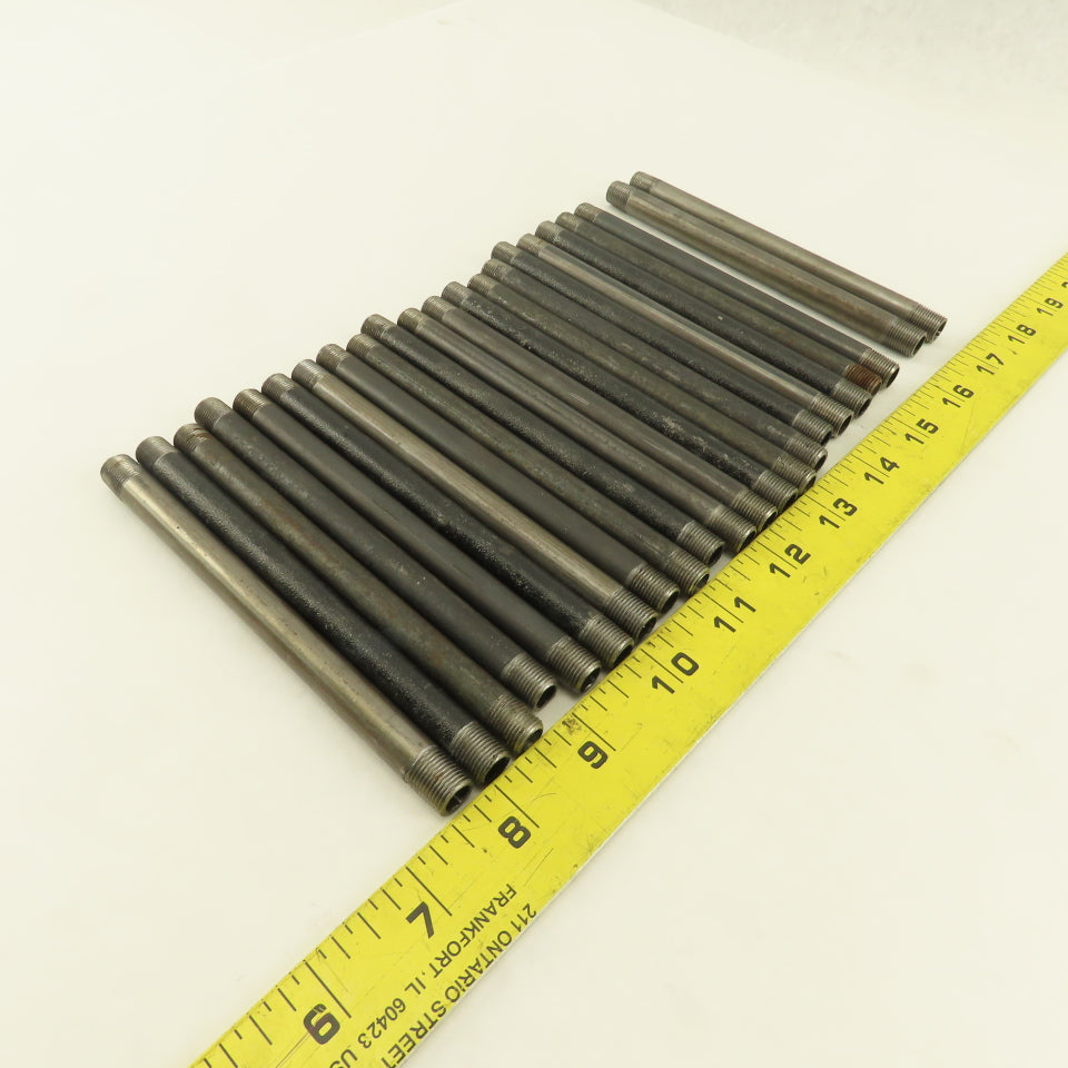 1/8" x 5-1/2" Schedule 40 Steel Welded Black Pipe Nipple Lot of 22
