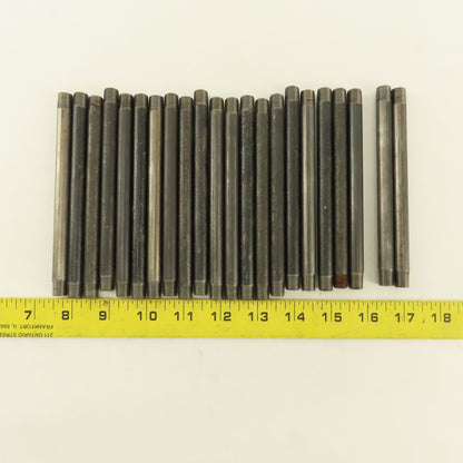 1/8" x 5-1/2" Schedule 40 Steel Welded Black Pipe Nipple Lot of 22
