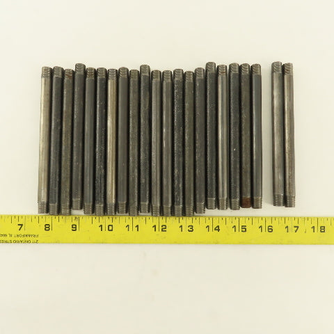 1/8" x 5-1/2" Schedule 40 Steel Welded Black Pipe Nipple Lot of 22
