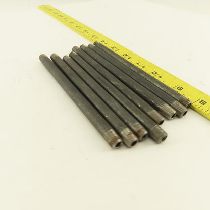 1/8" x 6" Schedule 40 Steel Welded Black Pipe Nipple Lot of 8