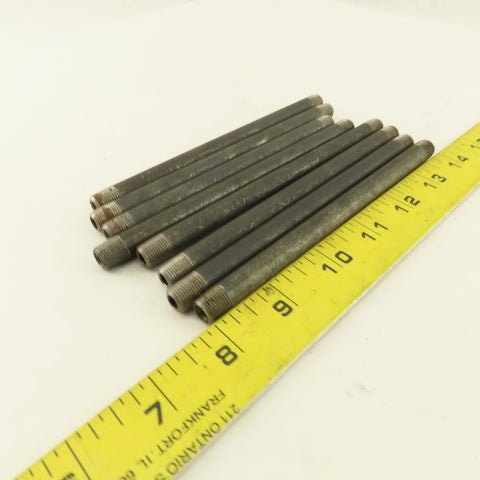 1/8" x 6" Schedule 40 Steel Welded Black Pipe Nipple Lot of 8