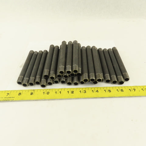 1/4" x 5" Schedule 40 Steel Welded Black Pipe Nipple Lot of 30