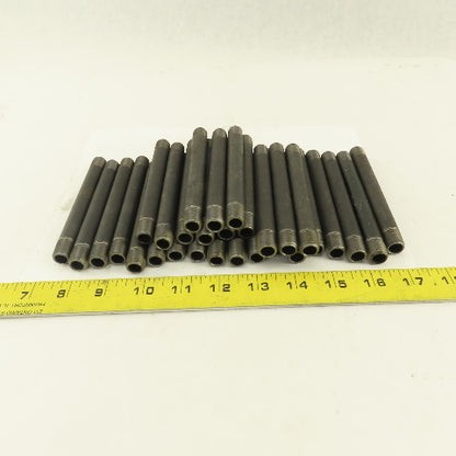 1/4" x 5" Schedule 40 Steel Welded Black Pipe Nipple Lot of 30