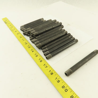1/4" x 5" Schedule 40 Steel Welded Black Pipe Nipple Lot of 30