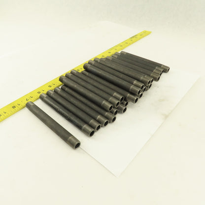 1/4" x 5" Schedule 40 Steel Welded Black Pipe Nipple Lot of 30