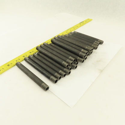 1/4" x 5" Schedule 40 Steel Welded Black Pipe Nipple Lot of 30