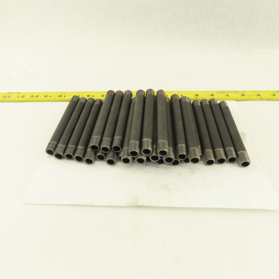 1/4" x 5" Schedule 40 Steel Welded Black Pipe Nipple Lot of 30