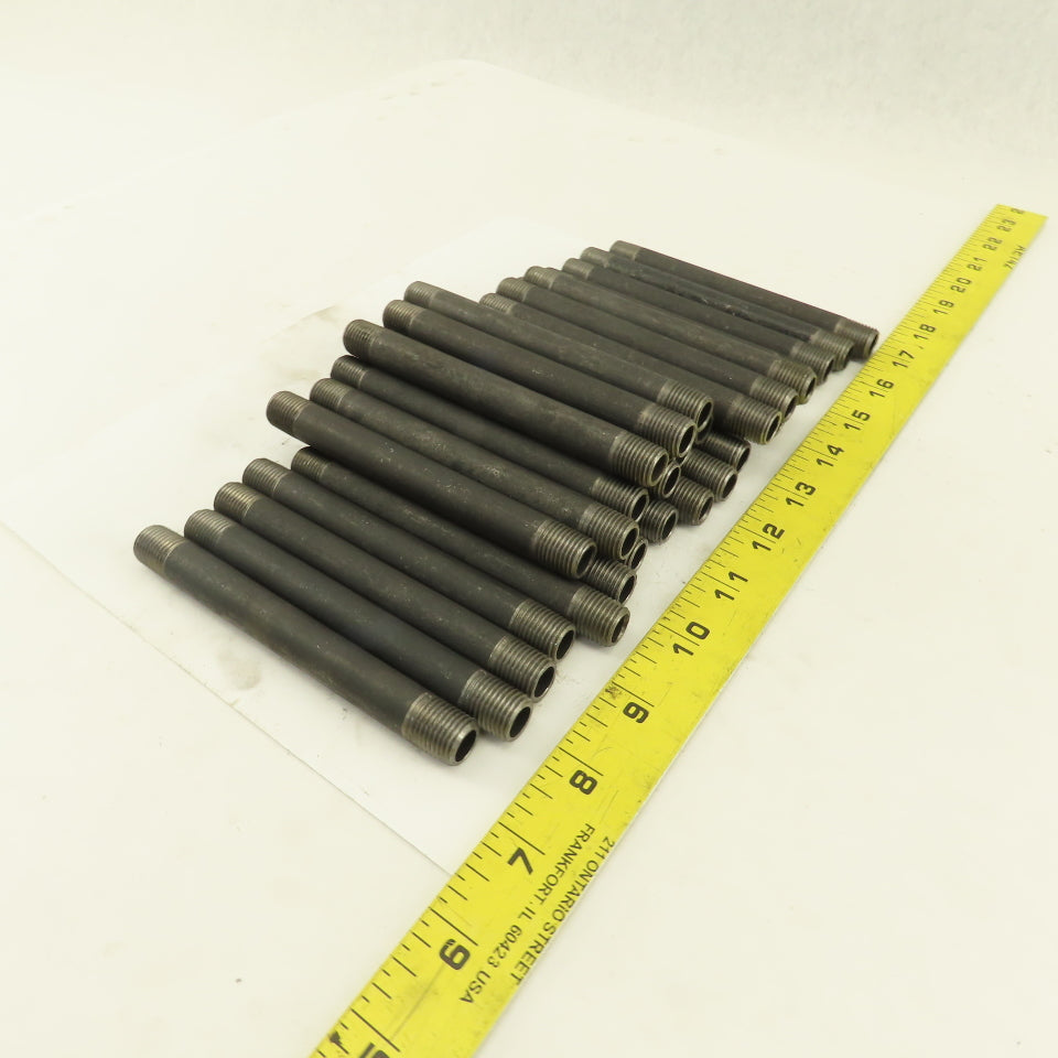 1/4" x 5" Schedule 40 Steel Welded Black Pipe Nipple Lot of 30