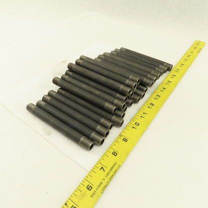 1/4" x 5" Schedule 40 Steel Welded Black Pipe Nipple Lot of 30