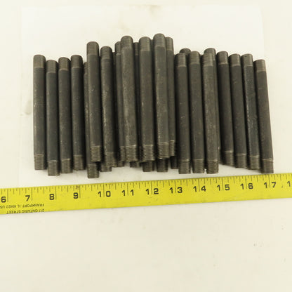 1/4" x 5" Schedule 40 Steel Welded Black Pipe Nipple Lot of 30