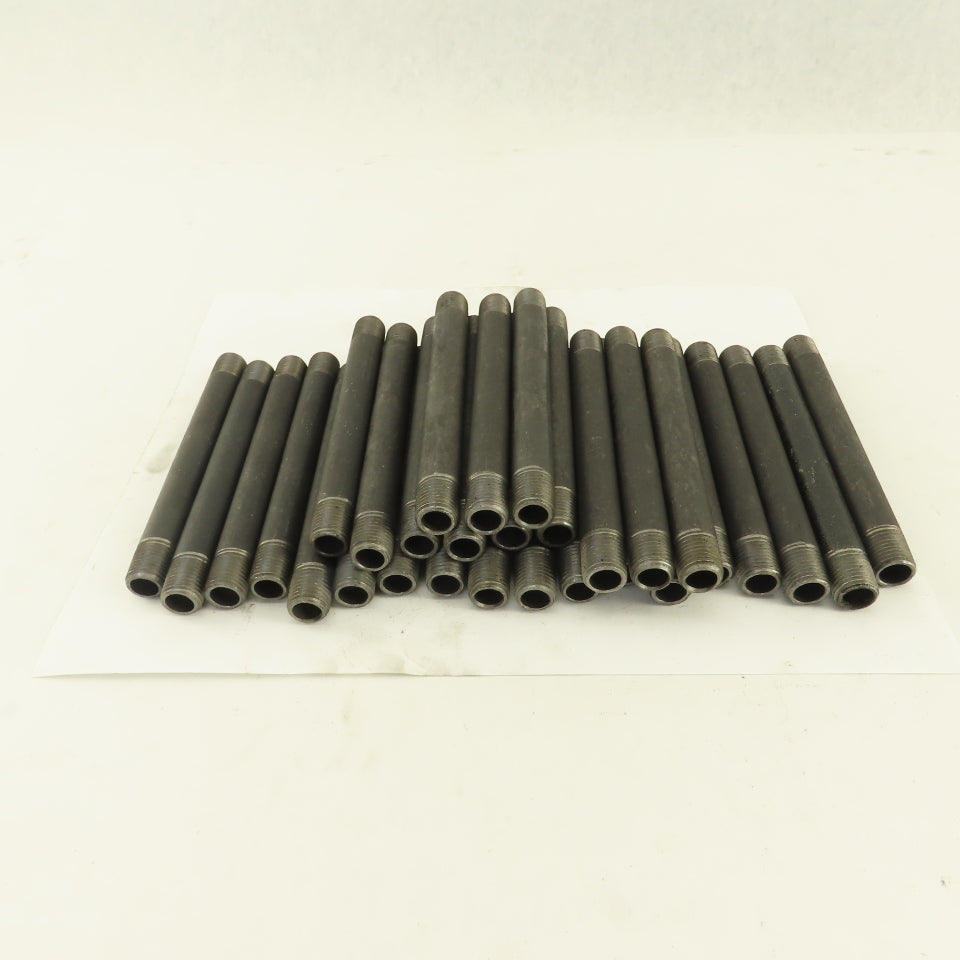 1/4" x 5" Schedule 40 Steel Welded Black Pipe Nipple Lot of 30