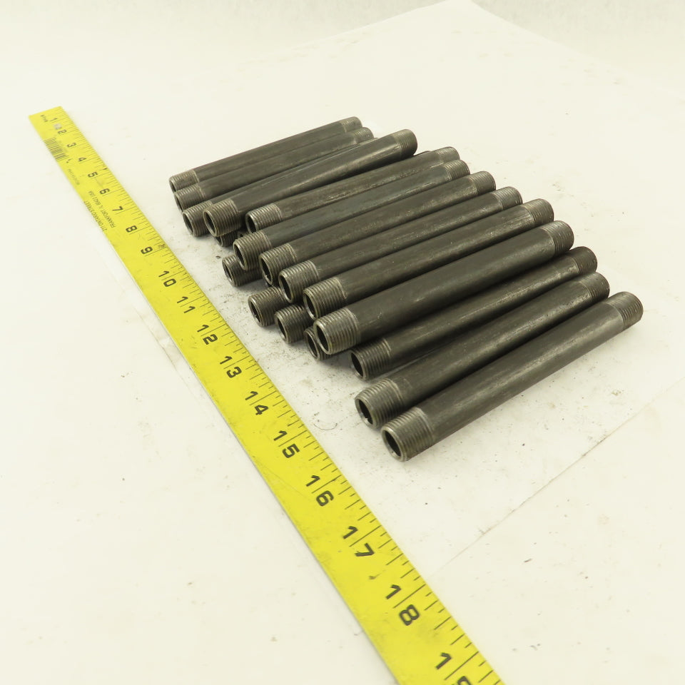 3/8" x 5-1/2" Schedule 40 Steel Welded Black Pipe Nipple Lot of 20