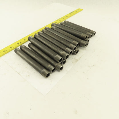 3/8" x 5-1/2" Schedule 40 Steel Welded Black Pipe Nipple Lot of 20
