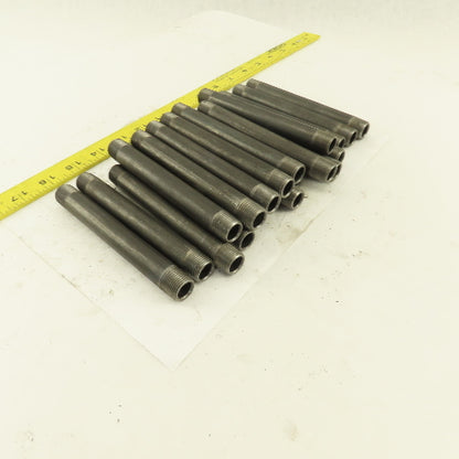 3/8" x 5-1/2" Schedule 40 Steel Welded Black Pipe Nipple Lot of 20