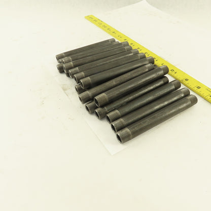3/8" x 5-1/2" Schedule 40 Steel Welded Black Pipe Nipple Lot of 20