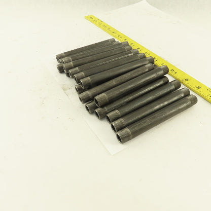 3/8" x 5-1/2" Schedule 40 Steel Welded Black Pipe Nipple Lot of 20