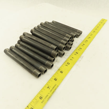 3/8" x 5-1/2" Schedule 40 Steel Welded Black Pipe Nipple Lot of 20