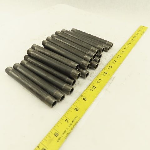 3/8" x 5-1/2" Schedule 40 Steel Welded Black Pipe Nipple Lot of 20
