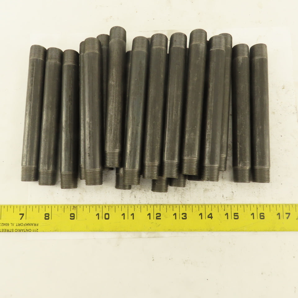 3/8" x 5-1/2" Schedule 40 Steel Welded Black Pipe Nipple Lot of 20