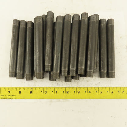 3/8" x 5-1/2" Schedule 40 Steel Welded Black Pipe Nipple Lot of 20