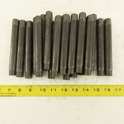 3/8" x 5-1/2" Schedule 40 Steel Welded Black Pipe Nipple Lot of 20