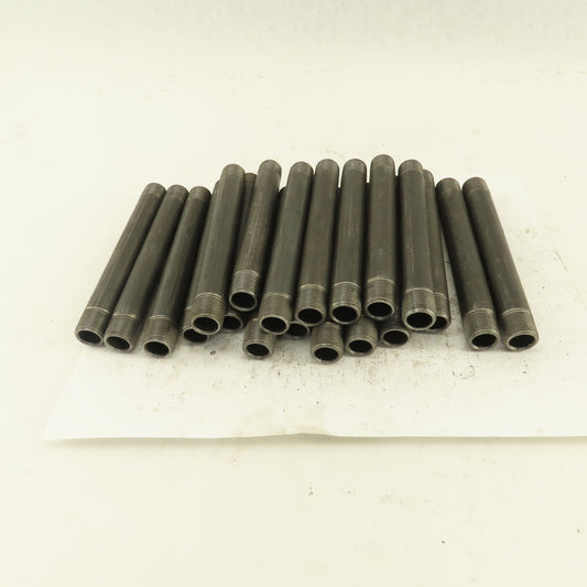 3/8" x 5-1/2" Schedule 40 Steel Welded Black Pipe Nipple Lot of 20